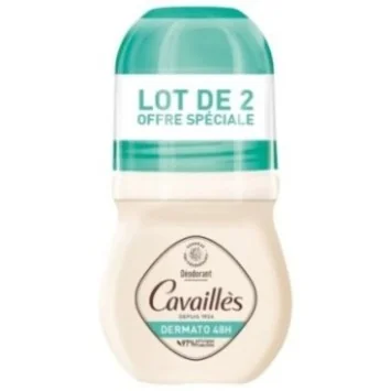 CAVAILLÈS DERMATO DÉODORANT 48H ROLL‑ON PEAUX SENSIBLES 2×50ML