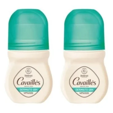 CAVAILLÈS DERMATO DÉODORANT 48H ROLL‑ON PEAUX SENSIBLES 2×50ML