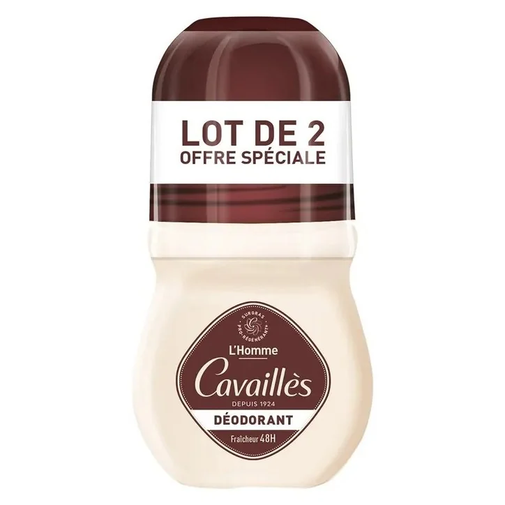 Cavaillès  Déodorant Fraîcheur 48H Roll-On Peaux Sensibles 2x50ml