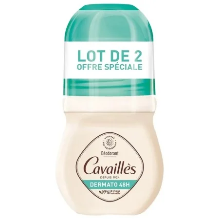 CAVAILLÈS DERMATO DÉODORANT 48H ROLL‑ON PEAUX SENSIBLES 2×50ML