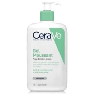 CERAVE GEL MOUSSANT PEAUX NORMALES À GRASSES 473 ML