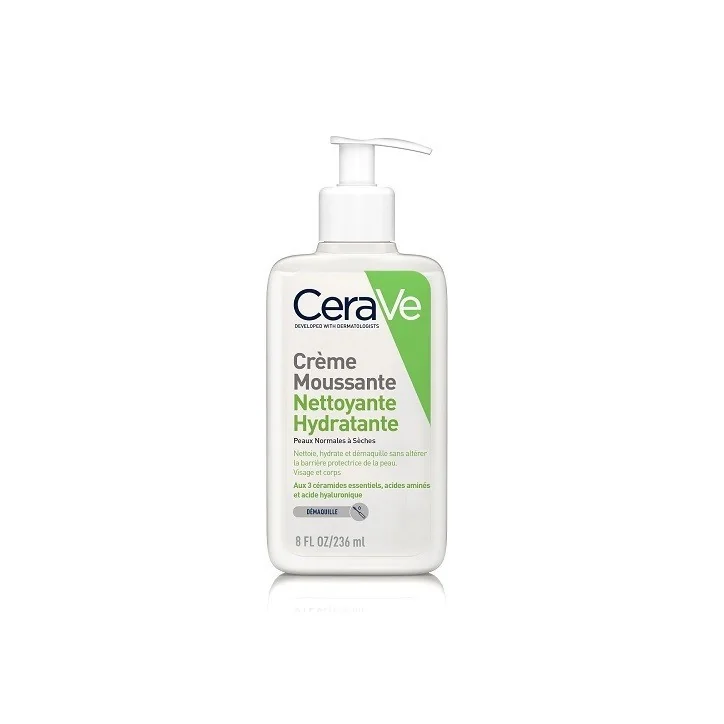 CERAVE CRÈME MOUSSANTE NETTOYANTE HYDRATANTE 236 ML