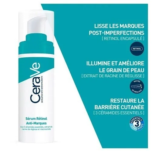 CERAVE SÉRUM RÉTINOL ANTI-MARQUES
