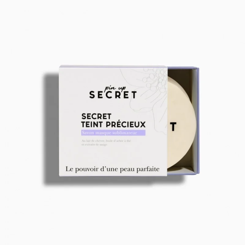 PIN UP SECRET TEINT PRÉCIEUX SAVON AU LAIT DE CHÈVRE VISAGE & CORPS 120GR