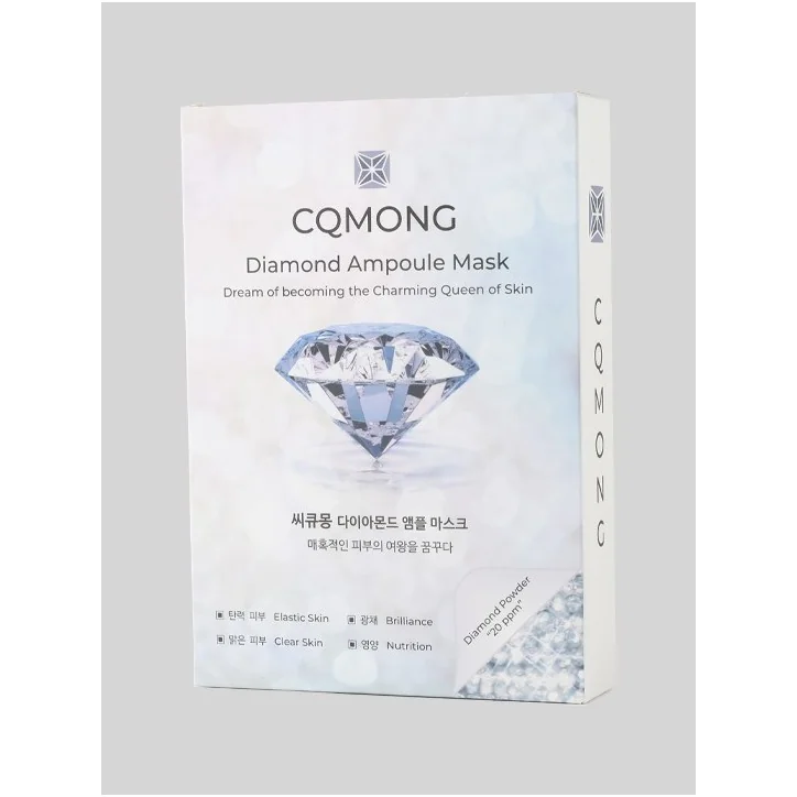 CQMONG PACK DE MASQUES EN FEUILLE D'AMPOULE DIAMANTÉES (10)