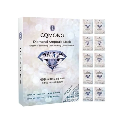 CQMONG PACK DE MASQUES EN FEUILLE D'AMPOULE DIAMANTÉES (10)
