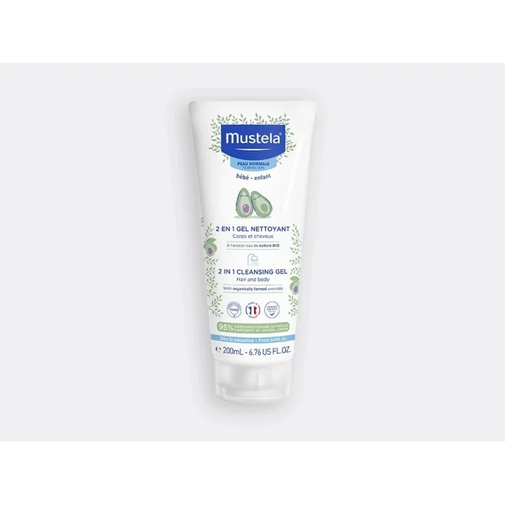 MUSTELA GEL NETTOYANT 2 EN 1 BÉBÉ À L'AVOCAT BIO