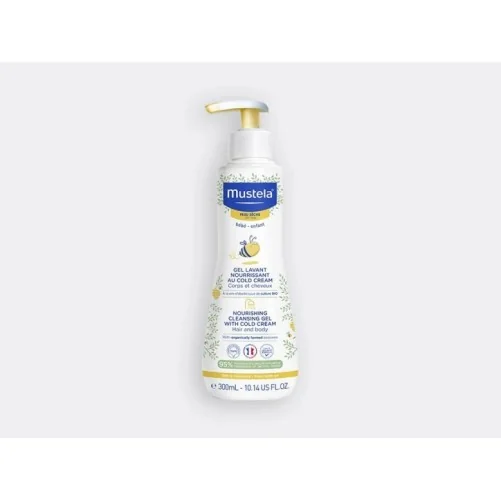 MUSTELA GEL LAVANT NOURRISSANT AU COLD CREAM À LA CIRE D'ABEILLE BIO