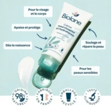 BIOLANE CRÈME NOURRISSANTE ET HYDRATANTE 100ML