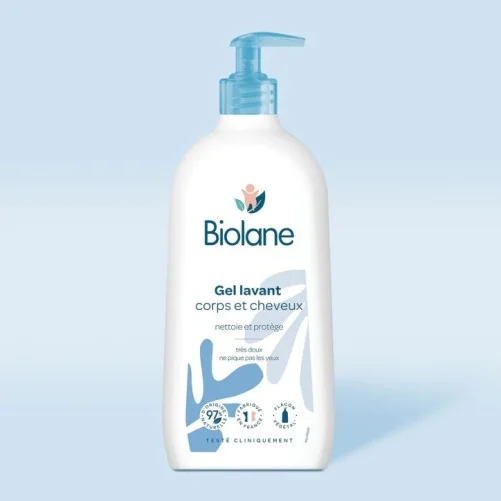 BIOLANE GEL LAVANT CORPS ET CHEVEUX 2 EN 1 350ML