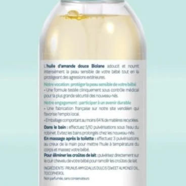 BIOLANE SPRAY D’HUILE D’AMANDE DOUCE 75ML