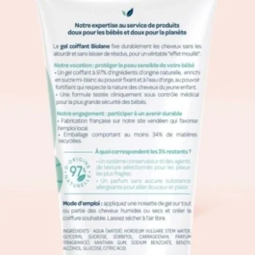 BIOLANE GEL CHEVEUX COIFFANT BÉBÉ 100ML