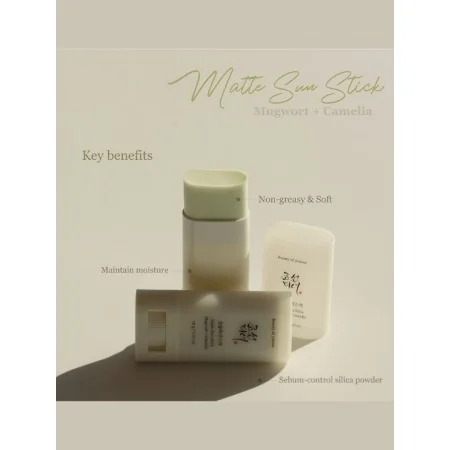 BEAUTY OF JOSEON BÂTON DE SOLEIL MAT ARMOISE + CAMÉLIA (SPF 50+ PA++++)