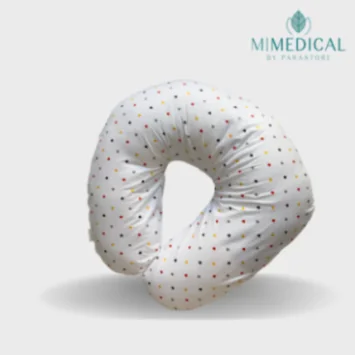 COUSSIN D'ALLAITEMENT MOTIFS COEURS MATIÈRE: OUATE