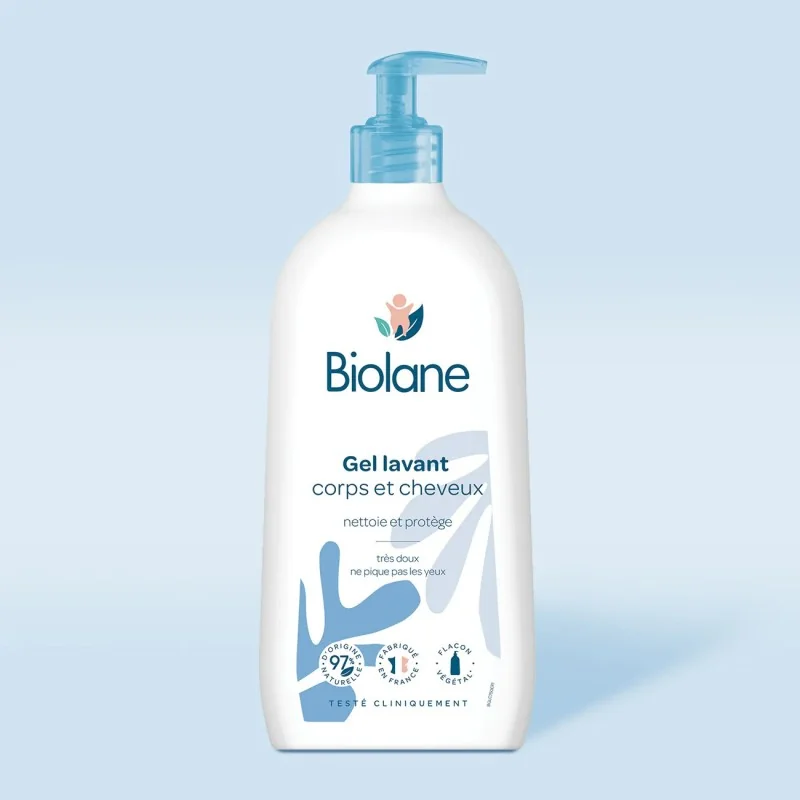 BIOLANE GEL LAVANT CORPS ET CHEVEUX 2 EN 1 350ML