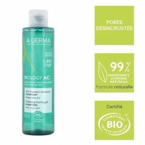 A-DERMA BIOLOGY AC GEL MOUSSANT PURIFIANT 200ML