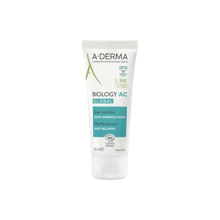 A-DERMA BIOLOGY AC GLOBAL SOIN MATIFIANT ANTI IMPERFECTIONS 40ML
