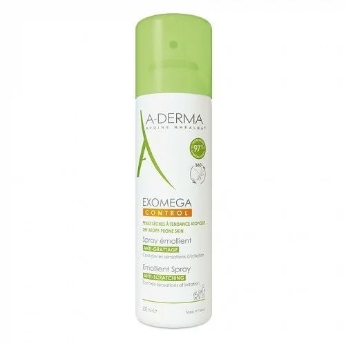 A-DERMA SPRAY EXOMEGA CONTROL EMOLLIENT ANTI-GRATTAGE PEAUX SECHES 200ML