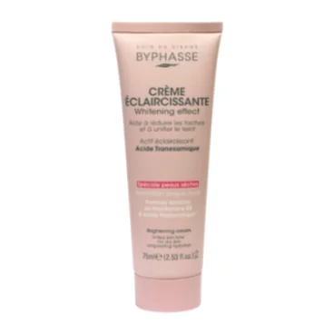 BYPHASSE CREME VISAGE ECLAIRCISSANTE WHITENING EFFECT SPECIALE PEAUX SECHES 75ML