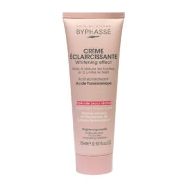 BYPHASSE CREME VISAGE ECLAIRCISSANTE WHITENING EFFECT SPECIALE PEAUX SECHES 75ML