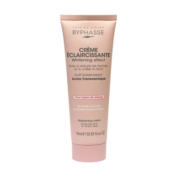 BYPHASSE CREME VISAGE ECLAIRCISSANTE WHITENING EFFECT TOUS TYPES DE PEAUX 75ML