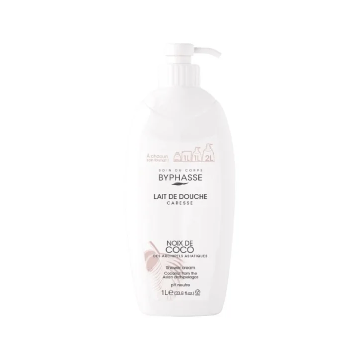 BYPHASSE LAIT DE DOUCHE CARESSE NOIX DE COCO 1L