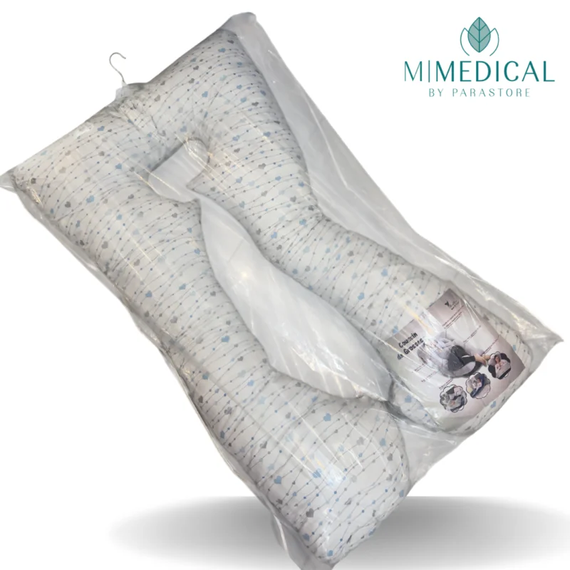 COUSSIN DE GROSSESSE MOTIFS COEURS MATIÈRE: OUATE