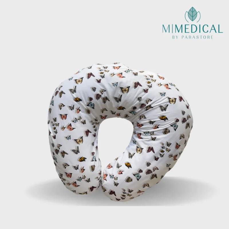 COUSSIN D'ALLAITEMENT MOTIFS PAPILLONS MATIÈRE: OUATE