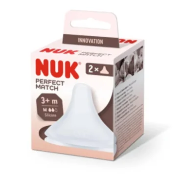 NUK PERFECT MATCH 2 TETINE EN SILICONE SOUPLE TAILLE M 3M+