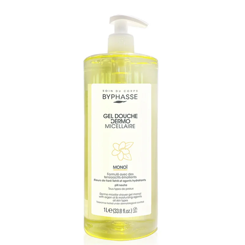 BYPHASSE GEL DOUCHE DERMO MICELLAIRE FLEUR DE TIARE 1L