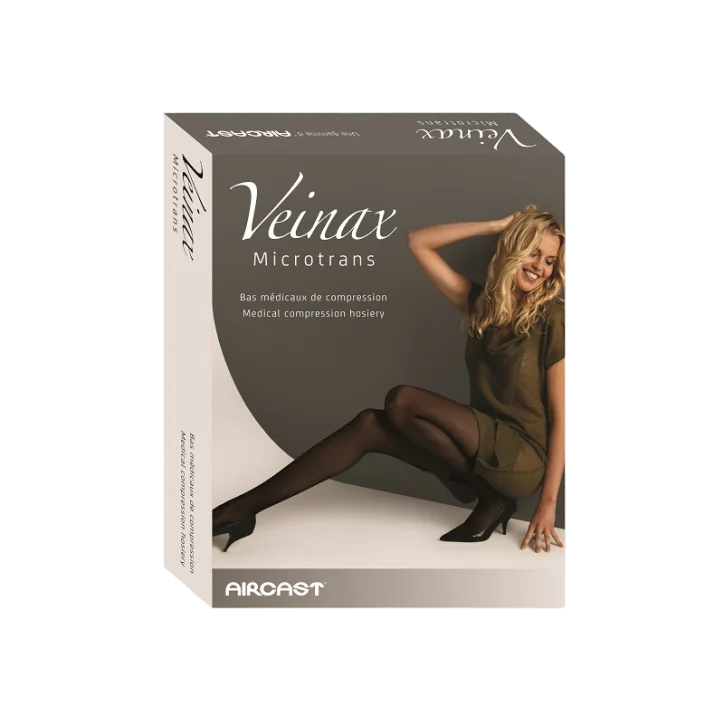 VEINAX FEMME BAS DE CONTENTION MICROTRANS CLASSE 2 PIEDS FERMES