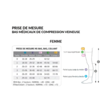 VEINAX FEMME CHAUSSETTE DE CONTENTION MICROTRANS CLASSE 3