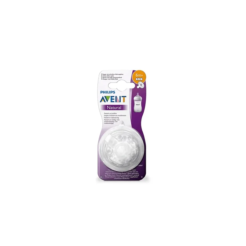 AVENT TETINES NATURAL 6M+ SCF044/27