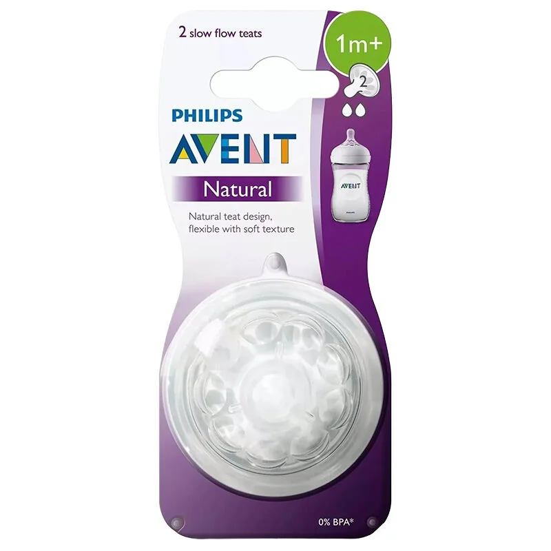 AVENT TETINE NATURAL 2 PIECES 1M+ REF SCF042/27