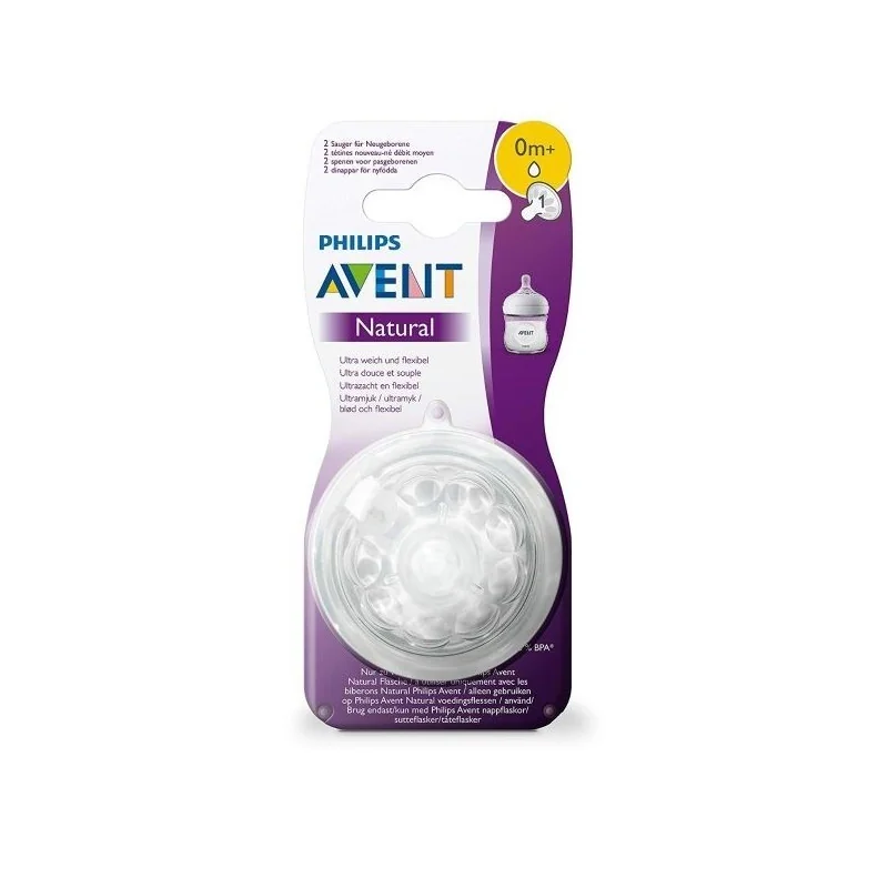 AVENT 2 TETINES NATUREL 0M+ SCF041/27
