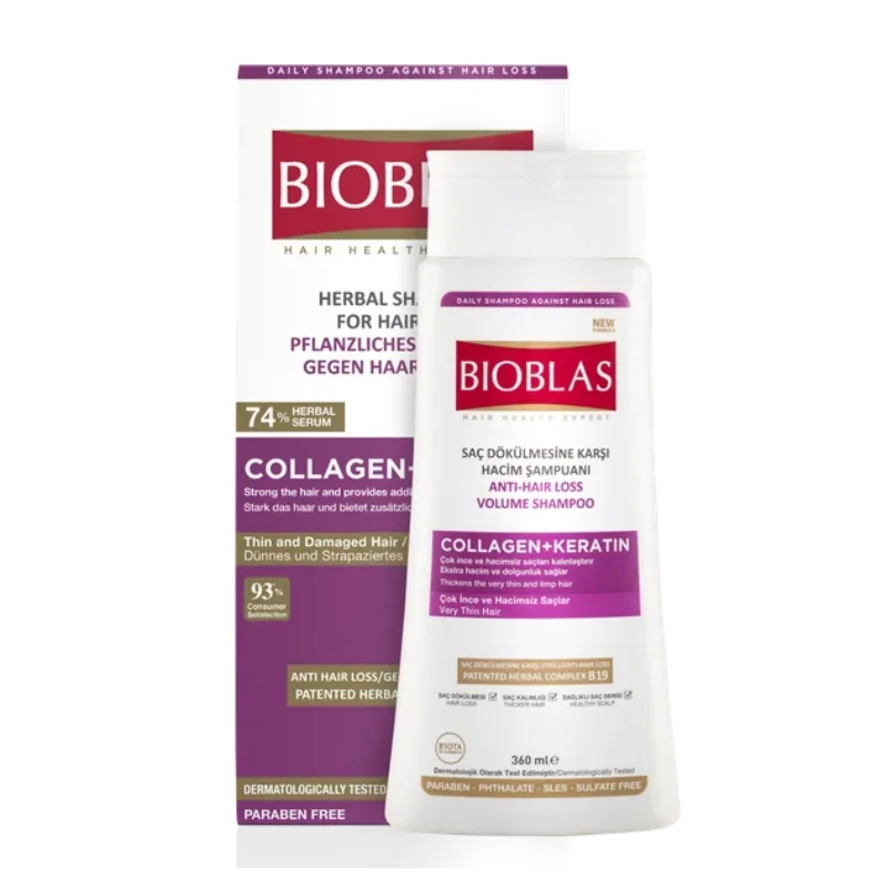 BIOBLAS SHAMPOING COLLAGEN+KERATIN 360ML