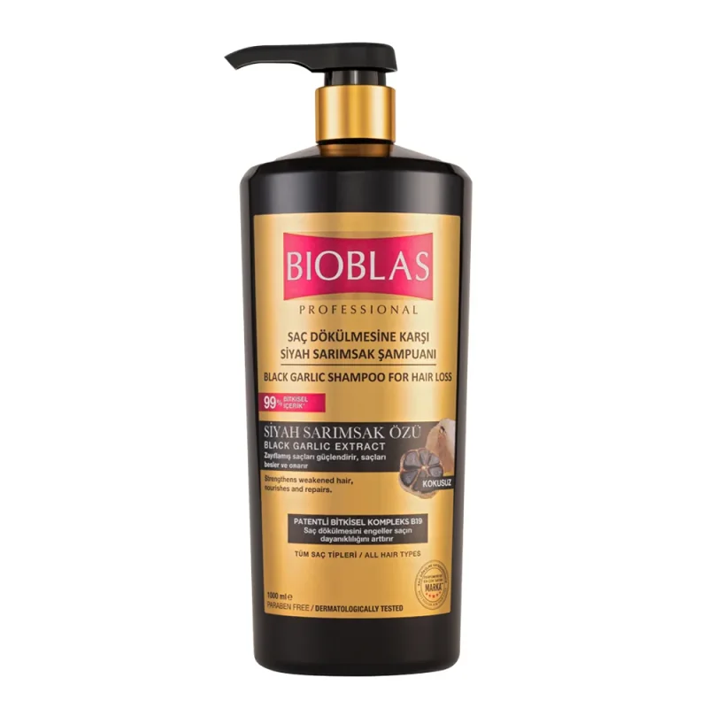 BIOBLAS SHAMPOOING A L'AIL NOIR 1 LITRE