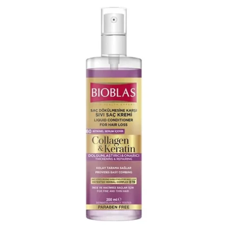BIOBLAS APRES SHAMPOING LIQUIDE AU COLLAGENE ET A LA KERATINE 200ML