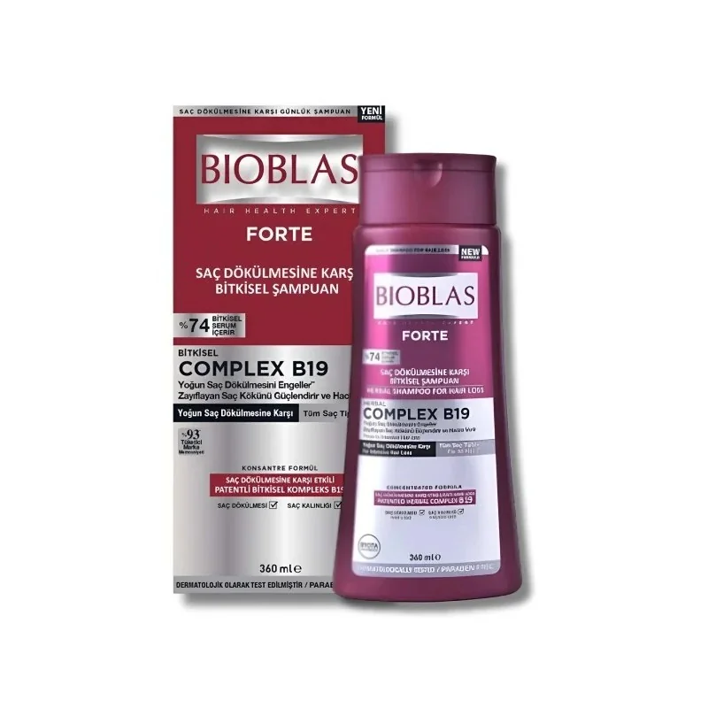 BIOBLAS FORTE SHAMPOOING ANTI CHUTE INTENSIVE COMPLEX B19 360ML
