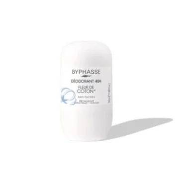 BYPHASSE DEODORANT ROLL ON ANTI TACHES FLEUR DE COTON 50ML