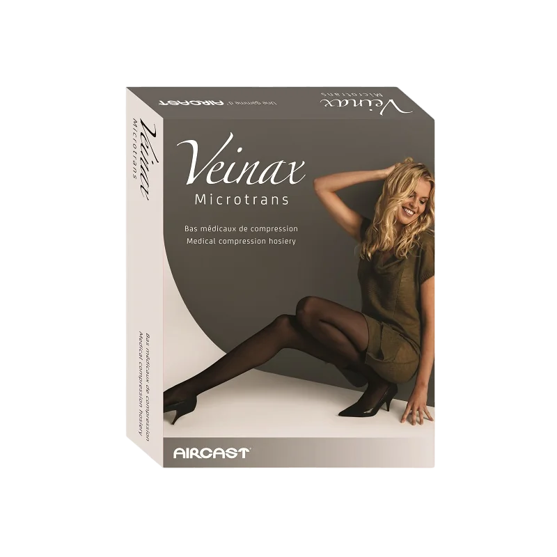 VEINAX FEMME BAS DE CONTENTION MICROTRANS CLASSE 2 PIEDS OUVERTS