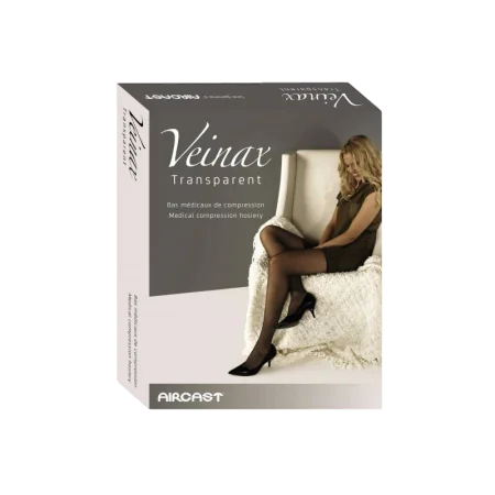 VEINAX FEMME CHAUSSETTE DE CONTENTION TRANSPARENT CLASSE 2 PIEDS OUVERTS