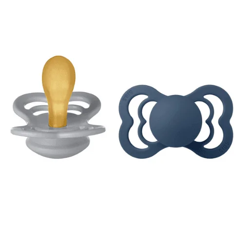 BIBS 2 SUCETTES CLOUD STEEL BLUE SIZE 2