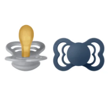 BIBS 2 SUCETTES CLOUD STEEL BLUE SIZE 2