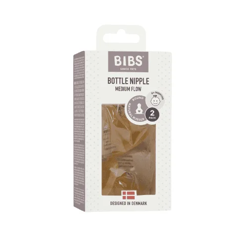 BIBS BOTTLE NIPPLE TETINES MEDIUM FLOW LOT DE 2