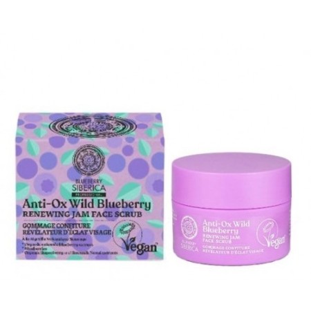 NATURA SIBERICA BLUEBERRY ANTI OX WILD BLUEBERRY GOMMAGE CONFITURE REVELATEUR D'ECLAT VISAGE 50ML
