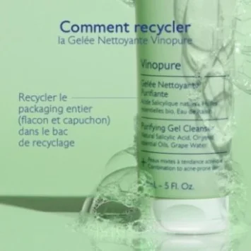 CAUDALIE VINOPURE GELÉE NETTOYANTE À L’ACIDE SALICYLIQUE PURIFIANTE – 150 ML