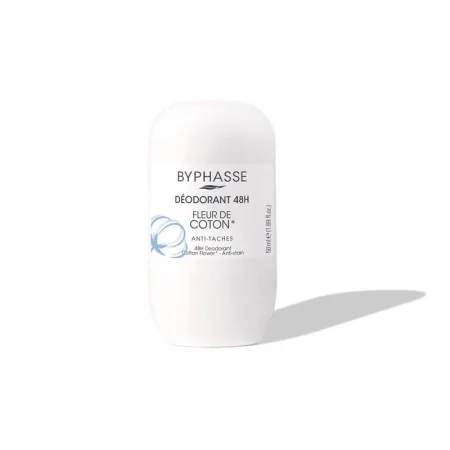 BYPHASSE DEODORANT ROLL ON ANTI TACHES FLEUR DE COTON 50ML