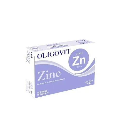OLIGOVIT ZINC 25MG 15 GELULES