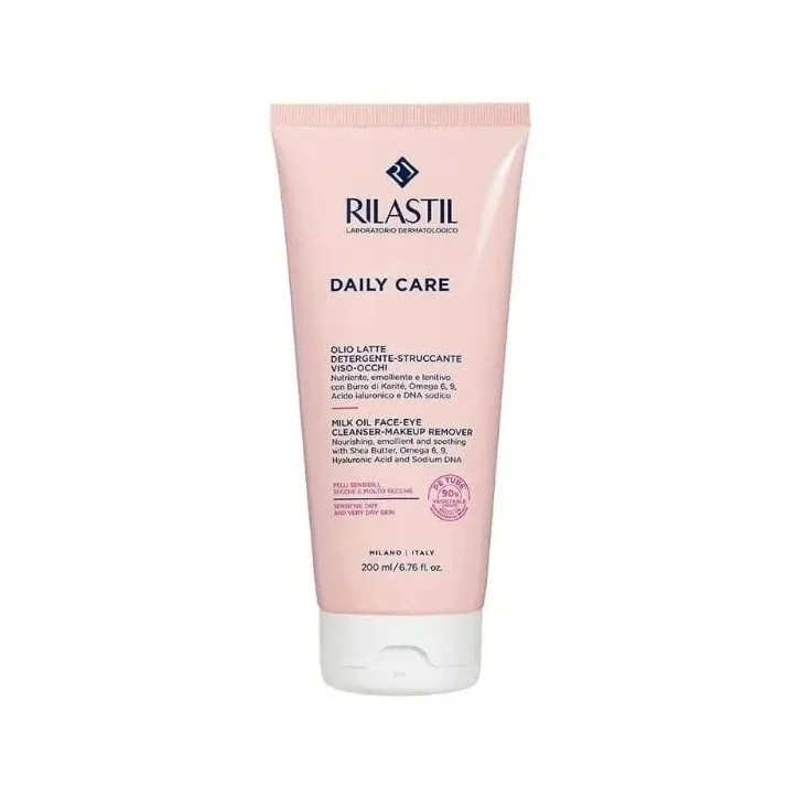 RILASTIL DAILY CARE MILK OIL FACE EYE CLEANSER MAKE UP REMOVER 200 ML